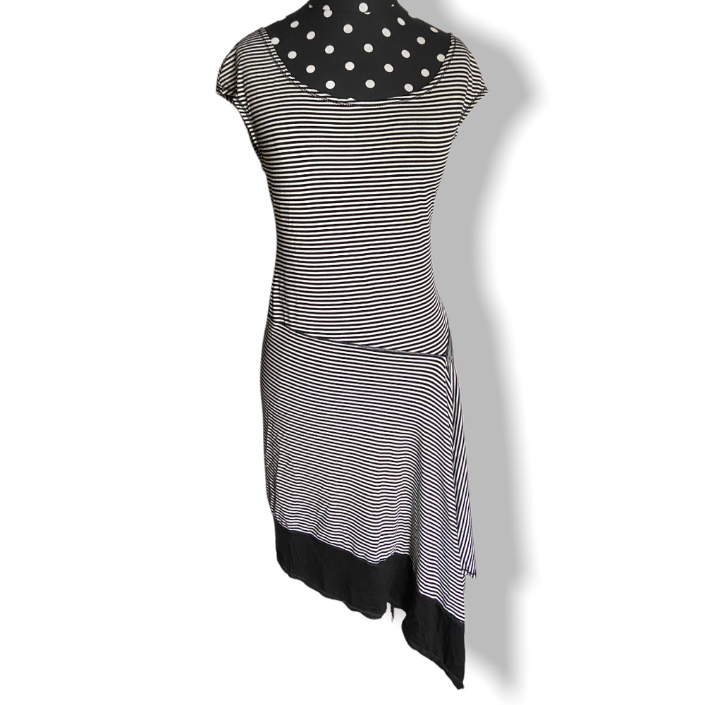 Max Studio Black and White Striped Dress